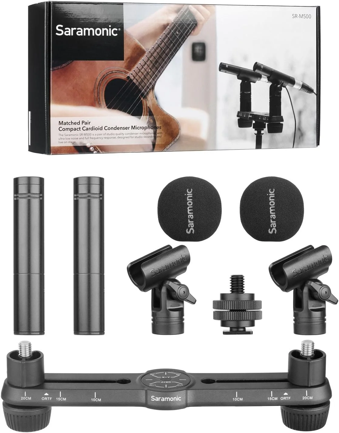 کیت میکروفون جفتی Saramonic SR-M500 شامل 2 عدد میکروفون