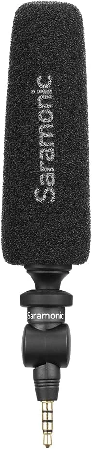 میکروفون شات گان یک طرفه سارامونیک با خروجی 3.5 میلی متری TRRS برای تلفن های هوشمند، تبلت ها، کامپیوترها و موارد دیگر با پورت هدفون 3.5 میلی متری (Smartmic5S)