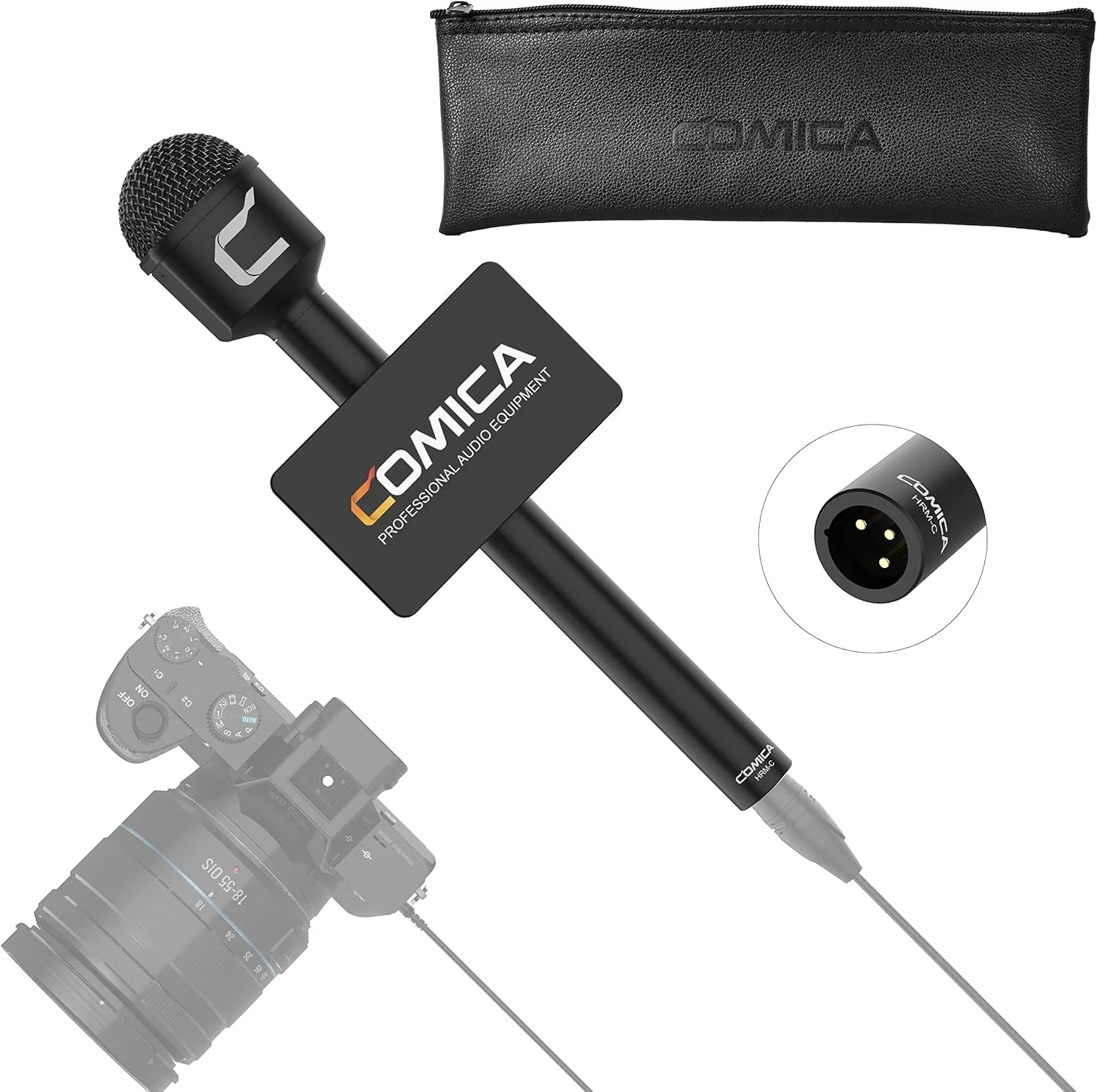 میکروفون دستی مصاحبه COMICA HRM-C، میکروفون دینامیک همه جهته با کابل XLR، میکروفون وکال برای ضبط، سخنرانی، استیج، ارائه، کنفرانس - ایده آل برای دوربین های فیلمبرداری، دوربین های DSLR
