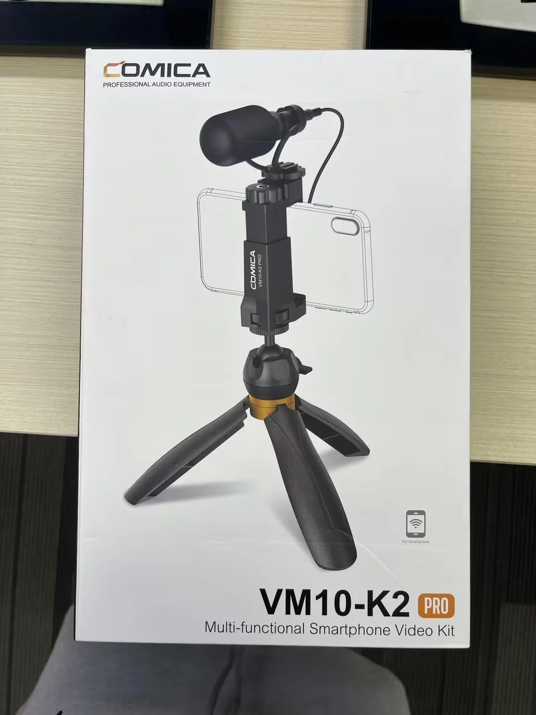 میکروفون گوشی هوشمند COMICA با مینی سه پایه، میکروفون شاتگان فیلمبرداری CVM-VM10-K2 PRO برای گوشی های آیفون و اندروید، کیت ولاگ برای ضبط یوتیوب فیس بوک لایو، لوازم جانبی فیلمساز