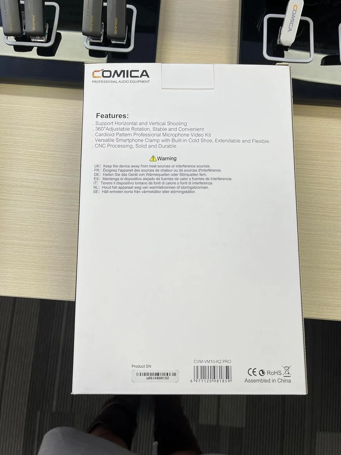 میکروفون گوشی هوشمند COMICA با مینی سه پایه، میکروفون شاتگان فیلمبرداری CVM-VM10-K2 PRO برای گوشی های آیفون و اندروید، کیت ولاگ برای ضبط یوتیوب فیس بوک لایو، لوازم جانبی فیلمساز