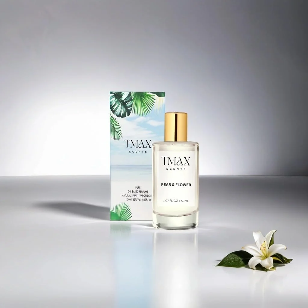 ادکلن زنانه تی مکس مدل Pear & Flower حجم 50 میل، رایحه شیرین و ماندگار با گلابی و گل فرزیا | هدیه ای عالی برای خانم ها - الهام گرفته از Jo Mal-one