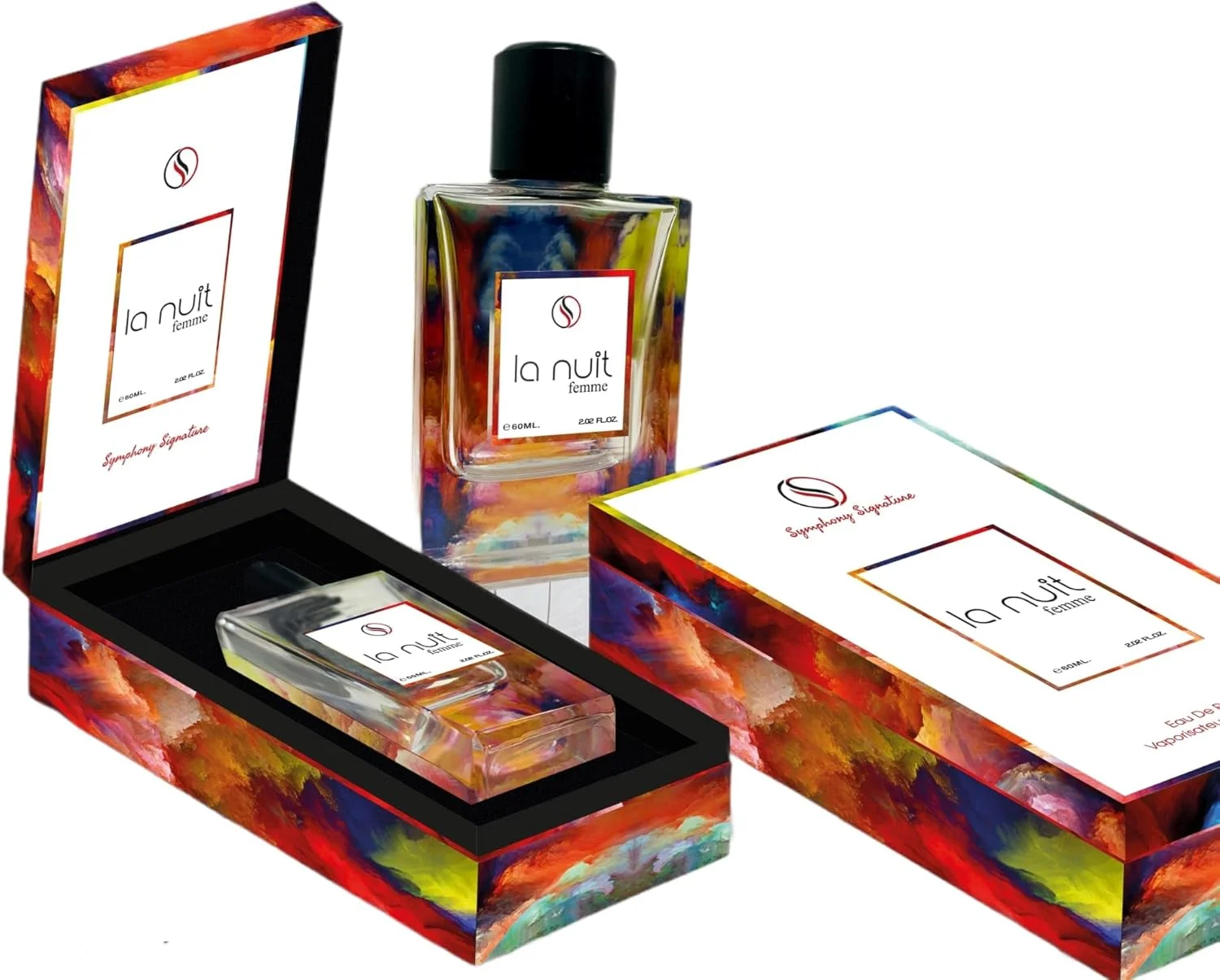 ادو پرفیوم زنانه La Nuit Femme از Symphony Perfumes، 80 میلی لیتر - 2.7 اونس، الهام گرفته از Madawi AO، لوکس برای زنان، ماندگاری طولانی با پخش بوی وسیع
