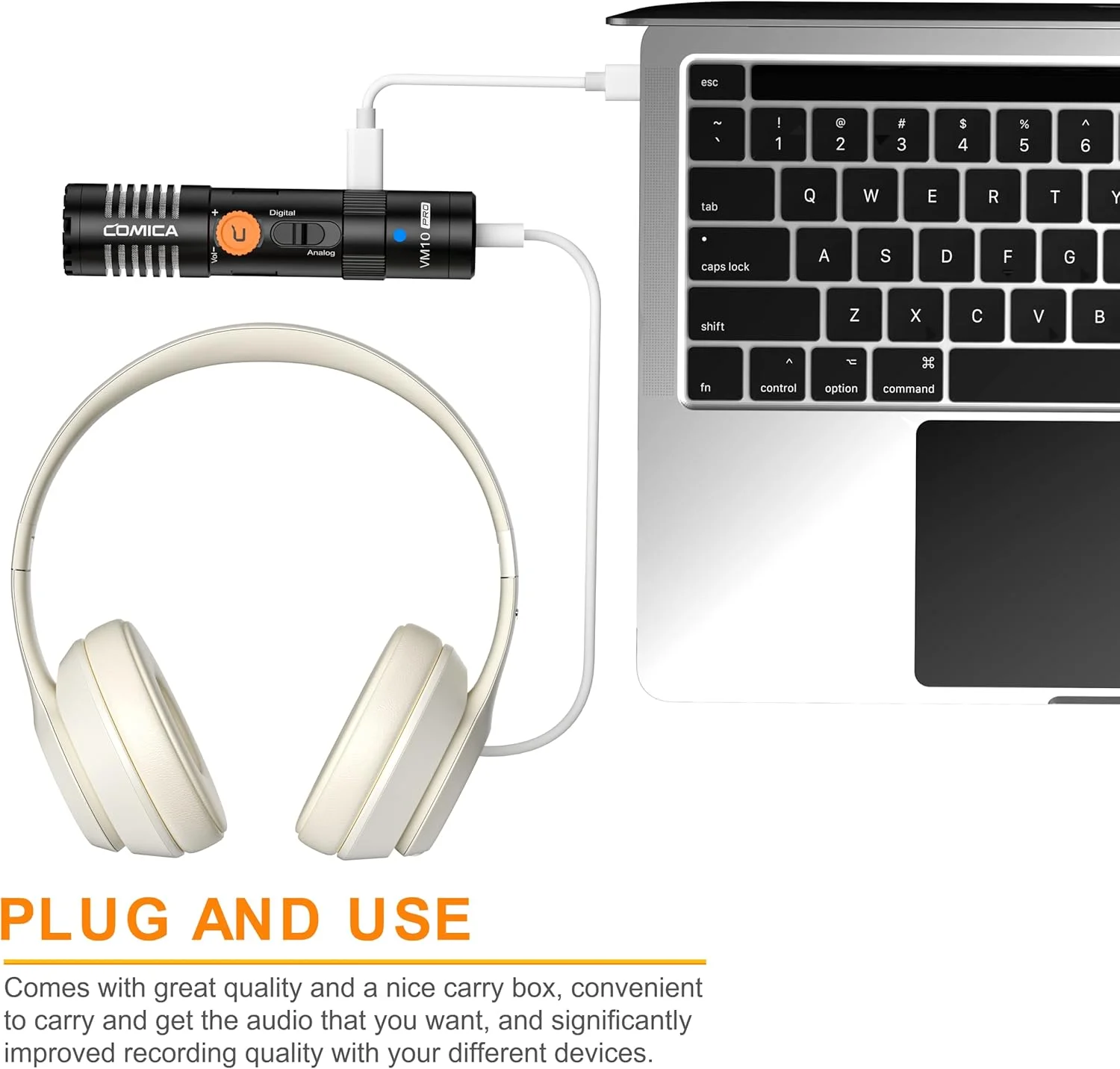 میکروفون ویدیویی یونیورسال COMICA VM10 PRO - دارای گین قابل تنظیم، خروجی دیجیتال USB C، مانیتورینگ - میکروفون شاتگان برای دوربین، گوشی هوشمند، تبلت، کامپیوتر - ایده آل برای ولاگ، پخش زنده و ضبط میکروفون ویدیویی یونیورسال COMICA VM10 PRO - دارای گین قابل تنظیم، خروجی دیجیتال USB C، مانیتورینگ - میکروفون شاتگان برای دوربین، گوشی هوشمند، تبلت، کامپیوتر - ایده آل برای ولاگ، پخش زنده و ضبط