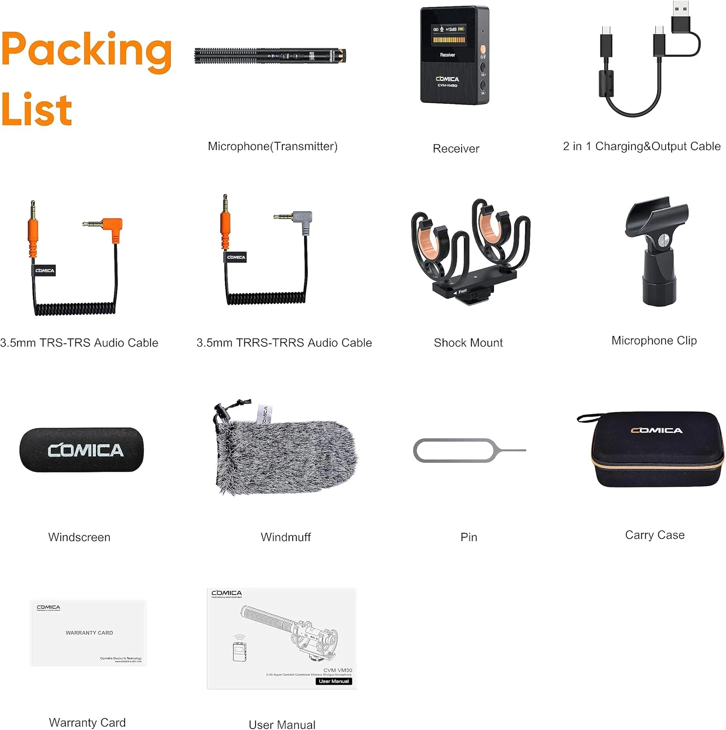 میکروفون شاتگان COMICA VM30 با حالتهای بیسیم، خروجی دیجیتال USB C، 75/150 هرتز، میکروفون دوربین سوپر کاردیوئید جهانی برای فیلمسازان، ولاگرها - میکروفون بیسیم برای دوربین، تلفن هوشمند و رایانه شخصی میکروفون شاتگان COMICA VM30 با حالتهای بیسیم، خروجی دیجیتال USB C، 75/150 هرتز، میکروفون دوربین سوپر کاردیوئید جهانی برای فیلمسازان، ولاگرها - میکروفون بیسیم برای دوربین، تلفن هوشمند و رایانه شخصی
