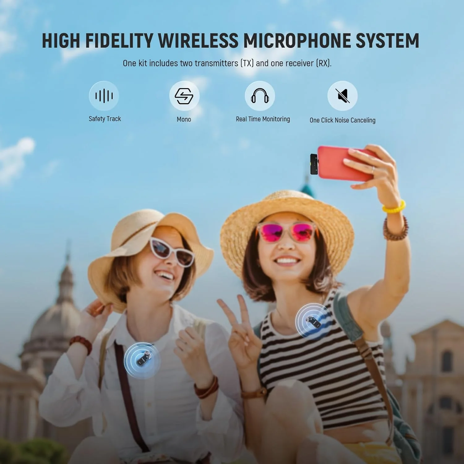 کیت میکروفون بی سیم NEEWER برای سری آیفون 16 15 و تلفن های اندرویدی، میکروفون یقه ای با قابلیت حذف نویز به همراه گیرنده Type C و جعبه شارژ، میکروفون کوچک گیره ای برای ضبط ویدیو، KM15 کیت میکروفون بی سیم NEEWER برای سری آیفون 16 15 و تلفن های اندرویدی، میکروفون یقه ای با قابلیت حذف نویز به همراه گیرنده Type C و جعبه شارژ، میکروفون کوچک گیره ای برای ضبط ویدیو، KM15