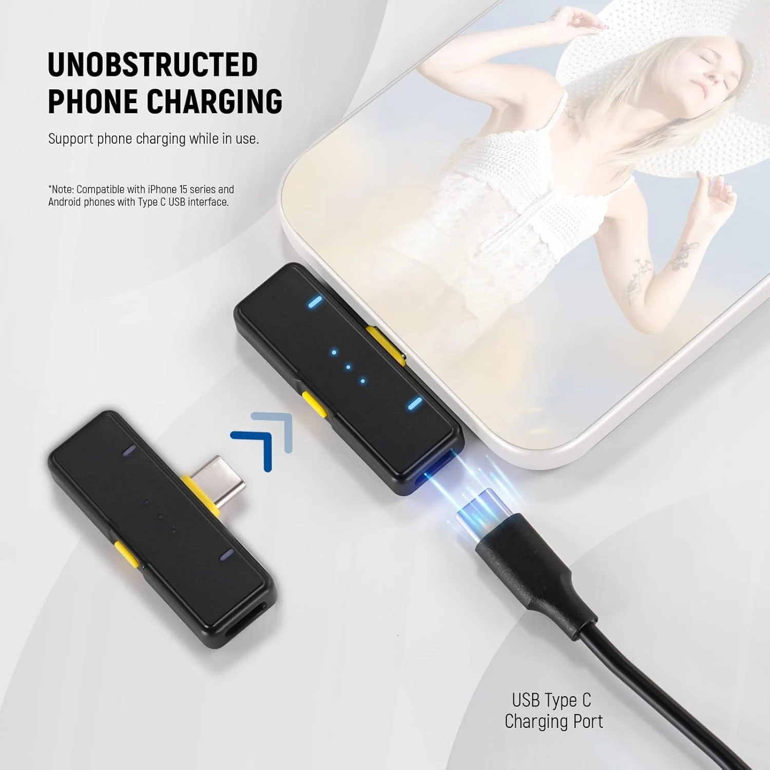 کیت میکروفون بی سیم NEEWER برای سری آیفون 16 15 و تلفن های اندرویدی، میکروفون یقه ای با قابلیت حذف نویز به همراه گیرنده Type C و جعبه شارژ، میکروفون کوچک گیره ای برای ضبط ویدیو، KM15 کیت میکروفون بی سیم NEEWER برای سری آیفون 16 15 و تلفن های اندرویدی، میکروفون یقه ای با قابلیت حذف نویز به همراه گیرنده Type C و جعبه شارژ، میکروفون کوچک گیره ای برای ضبط ویدیو، KM15