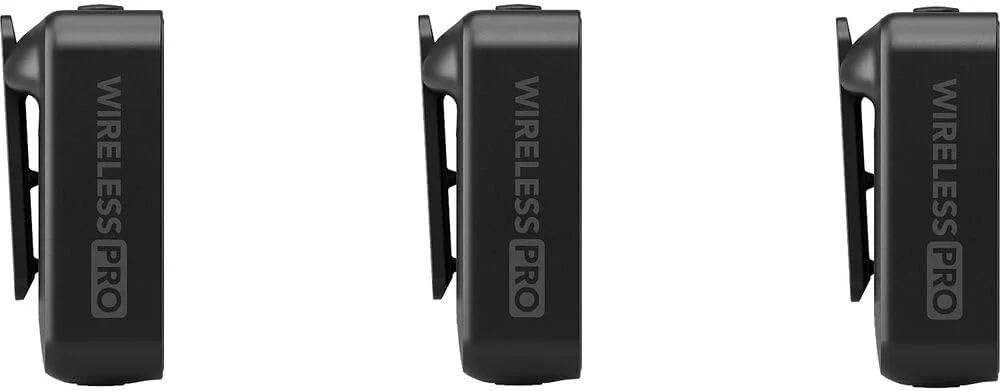 سیستم میکروفون بی‌سیم دو نفره Rode Wireless PRO با گیره و ضبط‌کننده به همراه میکروفون یقه‌ای (2.4 گیگاهرتز) به همراه بسته تمیزکننده میکروفون GLS-104
