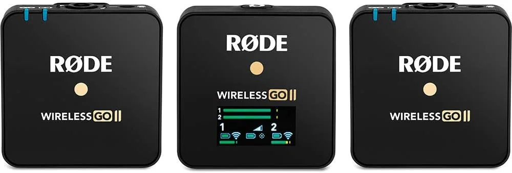باندل سیستم میکروفون وایرلس دو کاناله Rode Microphones Wireless GO II به همراه 2 عدد میکروفون یقهای اومنیدایرکشنال Rode Lavalier II و بسته 3 عددی بادگیر فومی باندل سیستم میکروفون وایرلس دو کاناله Rode Microphones Wireless GO II به همراه 2 عدد میکروفون یقهای اومنیدایرکشنال Rode Lavalier II و بسته 3 عددی بادگیر فومی