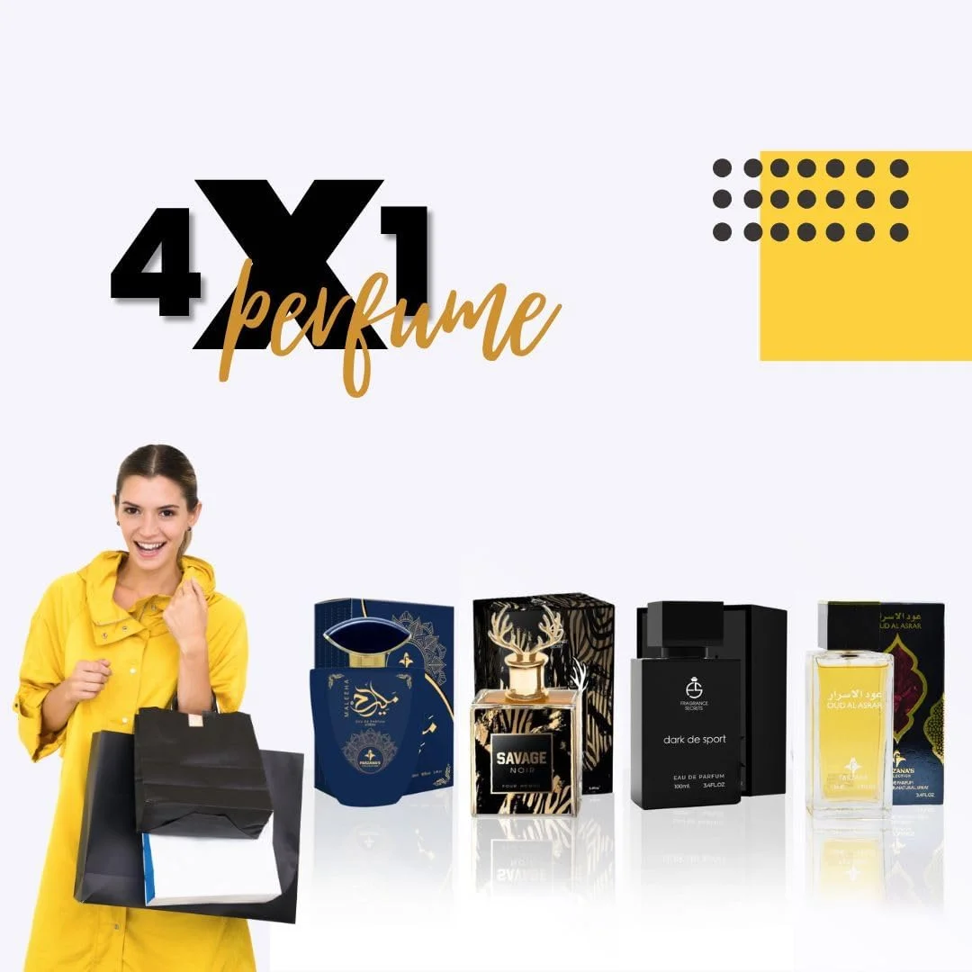 مجموعه 4 عددی عطر - ملکه ادو پرفیوم 100 میلی لیتر، ساواج نویر ادو پرفیوم 100 میلی لیتر، دارک د اسپورت ادو پرفیوم 100 میلی لیتر، عود العسکر ادو پرفیوم 100 میلی لیتر - (یونیسکس) برای مردان/زنان مجموعه 4 عددی عطر - ملکه ادو پرفیوم 100 میلی لیتر، ساواج نویر ادو پرفیوم 100 میلی لیتر، دارک د اسپورت ادو پرفیوم 100 میلی لیتر، عود العسکر ادو پرفیوم 100 میلی لیتر - (یونیسکس) برای مردان/زنان
