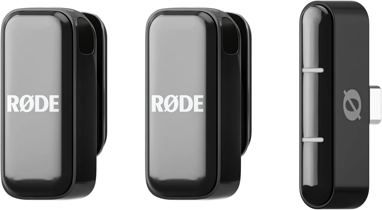 میکروفون بی‌سیم جمع و جور RØDE Wireless Micro، دو میکروفون با جعبه شارژ برای تولید محتوا با تلفن هوشمند - USB-C، مشکی