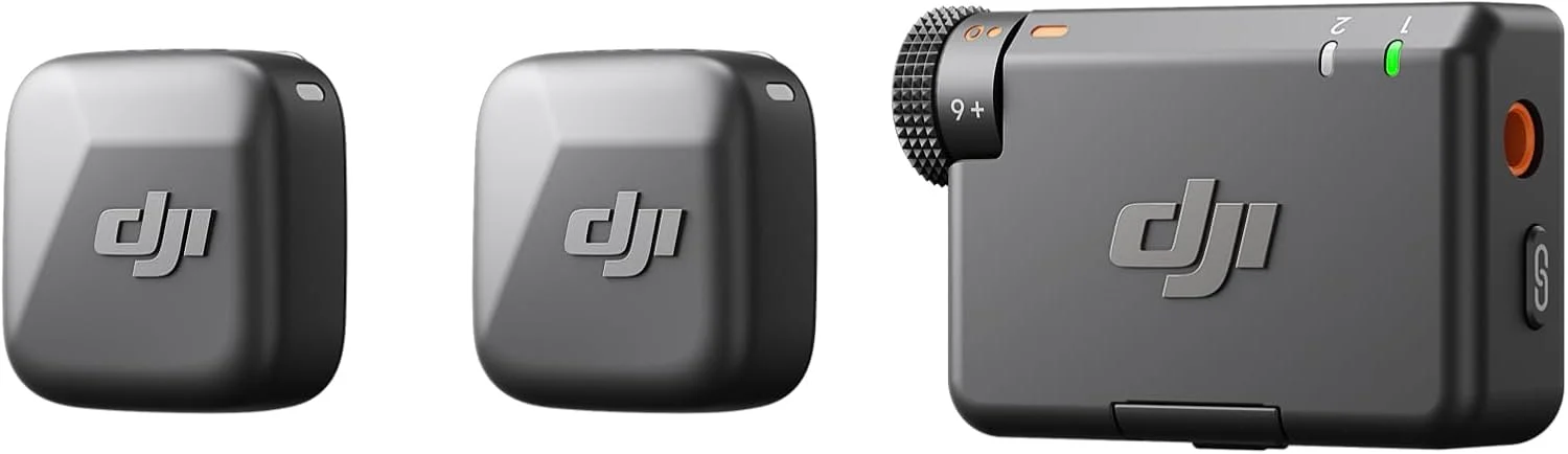 میکروفون DJI Mic Mini (2 TX + 1 RX)، صدای غنی از جزئیات، میکروفون یقه ای بی سیم برای دوربین/اندروید، ولاگ دو نفره، تولید تیمی میکروفون DJI Mic Mini (2 TX + 1 RX)، صدای غنی از جزئیات، میکروفون یقه ای بی سیم برای دوربین/اندروید، ولاگ دو نفره، تولید تیمی