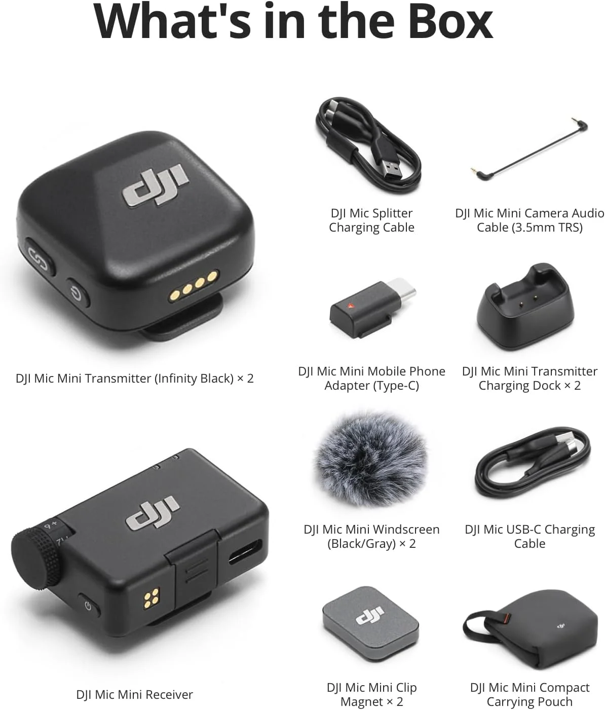 میکروفون DJI Mic Mini (2 TX + 1 RX)، صدای غنی از جزئیات، میکروفون یقه ای بی سیم برای دوربین/اندروید، ولاگ دو نفره، تولید تیمی میکروفون DJI Mic Mini (2 TX + 1 RX)، صدای غنی از جزئیات، میکروفون یقه ای بی سیم برای دوربین/اندروید، ولاگ دو نفره، تولید تیمی
