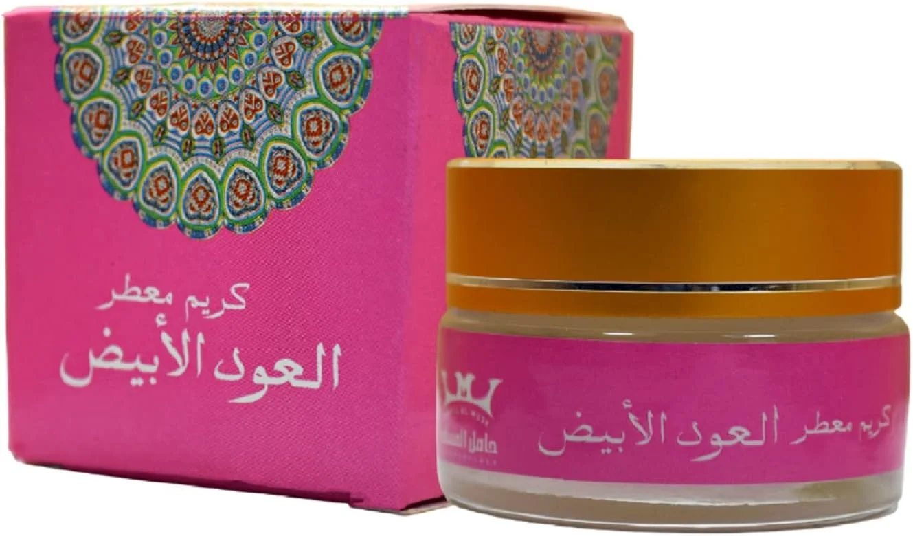کرم معطر عود سفید تخمیری حامل المسک، عطر عربی زنانه مخمریه مخمریه (20 گرم) مخمرية (عود سفید العود الأبيض)
