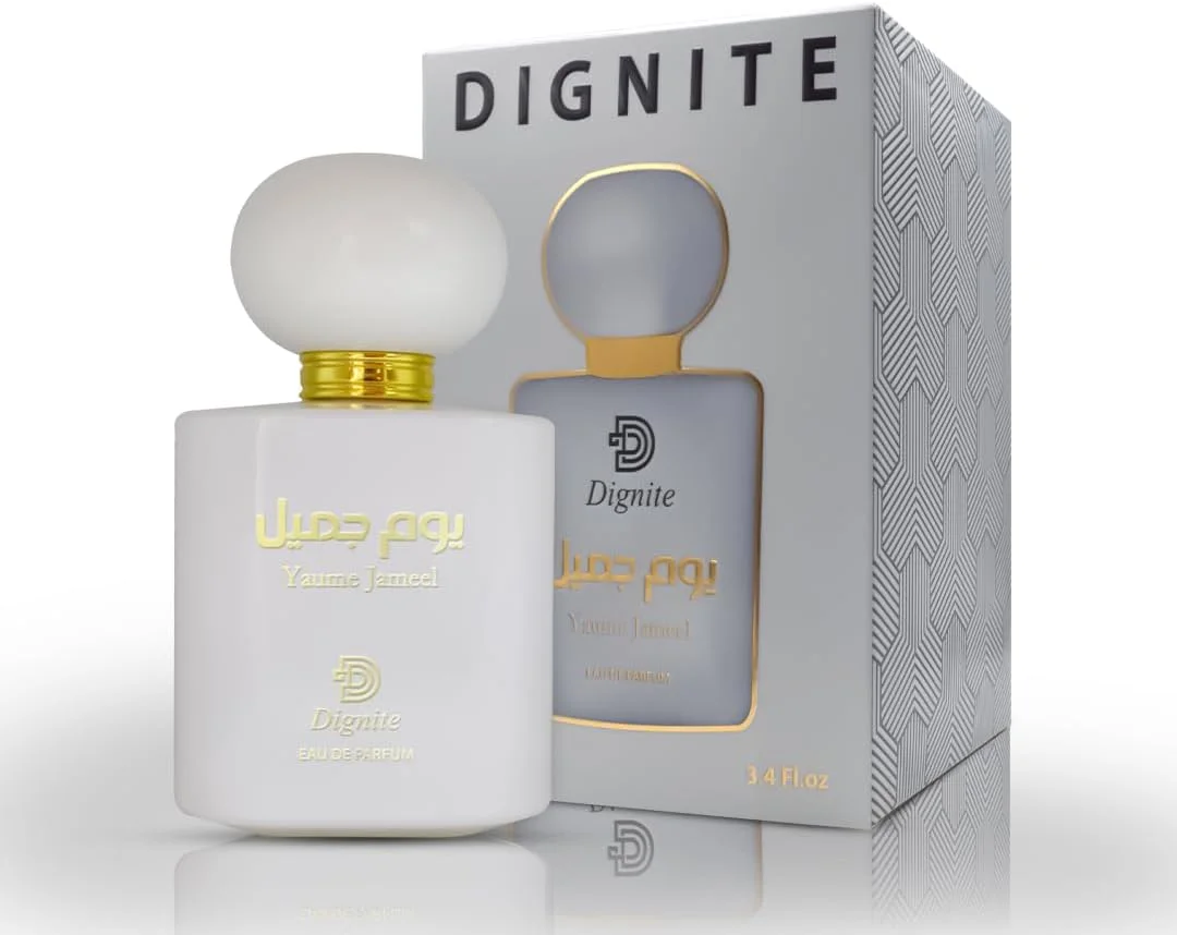 عطر دیگنیت یوم جمیل 100 میلی لیتر – ادو پرفیوم – ترکیبی جسورانه از لیمو، رز و عود – رایحه ای ماندگار و یونیسکس