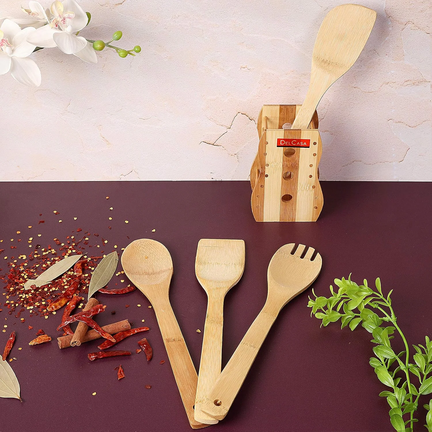 رویال فورد ست 4 تکه ابزار آشپزی چوبی بامبو خالص شامل کفگیر، قاشقک، قاشق سوراخ دار و قاشق رویال فورد ست 4 تکه ابزار آشپزی چوبی بامبو خالص شامل کفگیر، قاشقک، قاشق سوراخ دار و قاشق