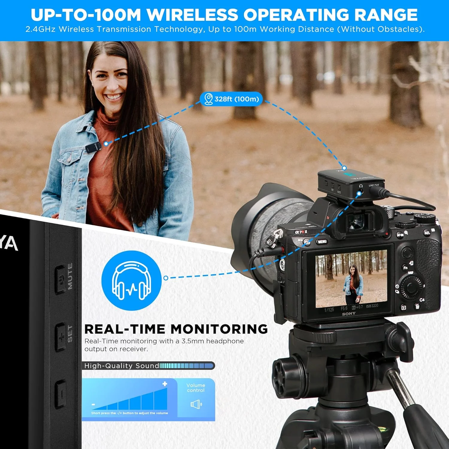 میکروفون بی سیم مینی BOYA by-XM6 S1، میکروفون یقه ای بی سیم OLED با مانیتورینگ مونو/استریو برای دوربین DSLR/فیلمبرداری/آیفون/تلفن هوشمند، مناسب برای تولید محتوای یوتیوب، وبلاگ نویسی، پخش زنده و پادکست میکروفون بی سیم مینی BOYA by-XM6 S1، میکروفون یقه ای بی سیم OLED با مانیتورینگ مونو/استریو برای دوربین DSLR/فیلمبرداری/آیفون/تلفن هوشمند، مناسب برای تولید محتوای یوتیوب، وبلاگ نویسی، پخش زنده و پادکست
