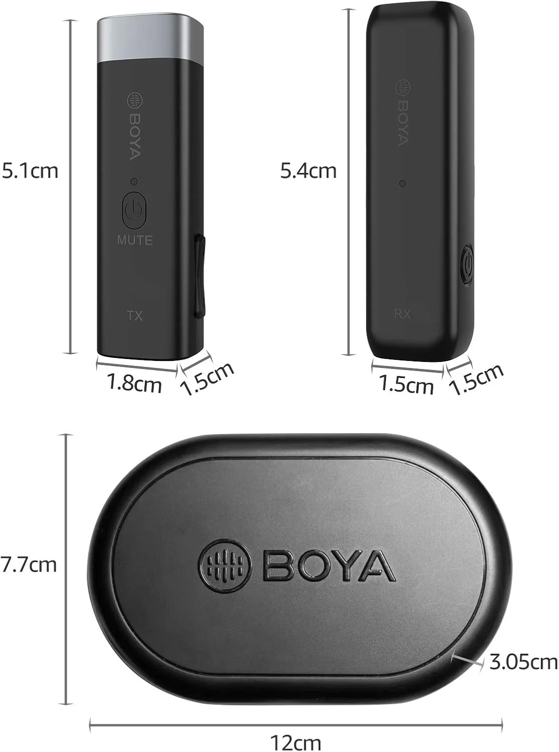 میکروفون یقه ای بی سیم مینی BOYA BY-WM3U 2.4G، میکروفون حرفه ای با آداپتور 3.5 میلی متری TRS/TRRS، آداپتور Type-C جایگزین برای دوربین گوشی هوشمند Type-C و نوت بوک میکروفون یقه ای بی سیم مینی BOYA BY-WM3U 2.4G، میکروفون حرفه ای با آداپتور 3.5 میلی متری TRS/TRRS، آداپتور Type-C جایگزین برای دوربین گوشی هوشمند Type-C و نوت بوک