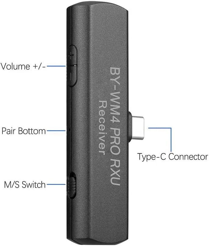 میکروفون بی سیم بویا مدل By Wm4 Pro K 5 برای دستگاه های اندروید و Type C، K5