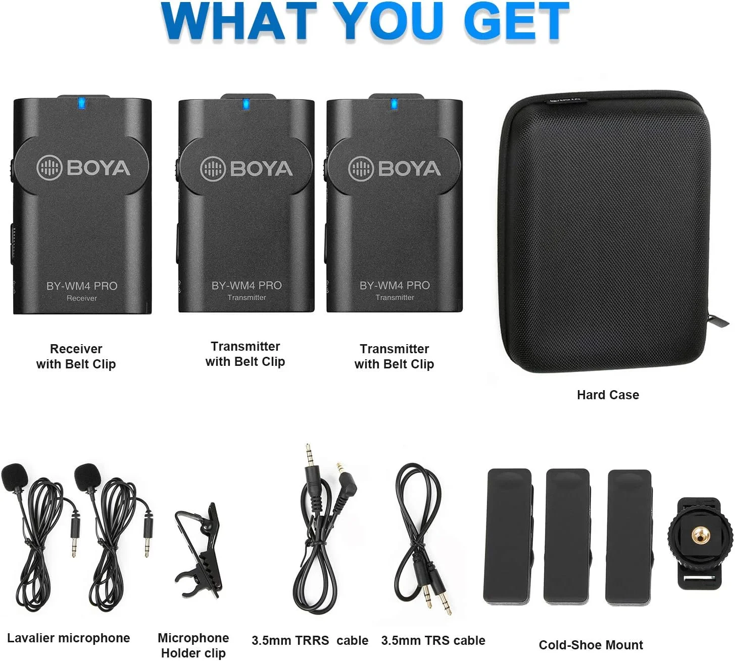 سیستم میکروفون یقه ای بی سیم دوگانه Boya Wm4 Pro K2 2.4Ghz سازگار با دوربین های DSLR، دوربین های فیلمبرداری، آیفون، تلفن های هوشمند اندرویدی و تبلت ها، برد صوتی 200 فوتی، Mrm4Pk2-1 سیستم میکروفون یقه ای بی سیم دوگانه Boya Wm4 Pro K2 2.4Ghz سازگار با دوربین های DSLR، دوربین های فیلمبرداری، آیفون، تلفن های هوشمند اندرویدی و تبلت ها، برد صوتی 200 فوتی، Mrm4Pk2-1