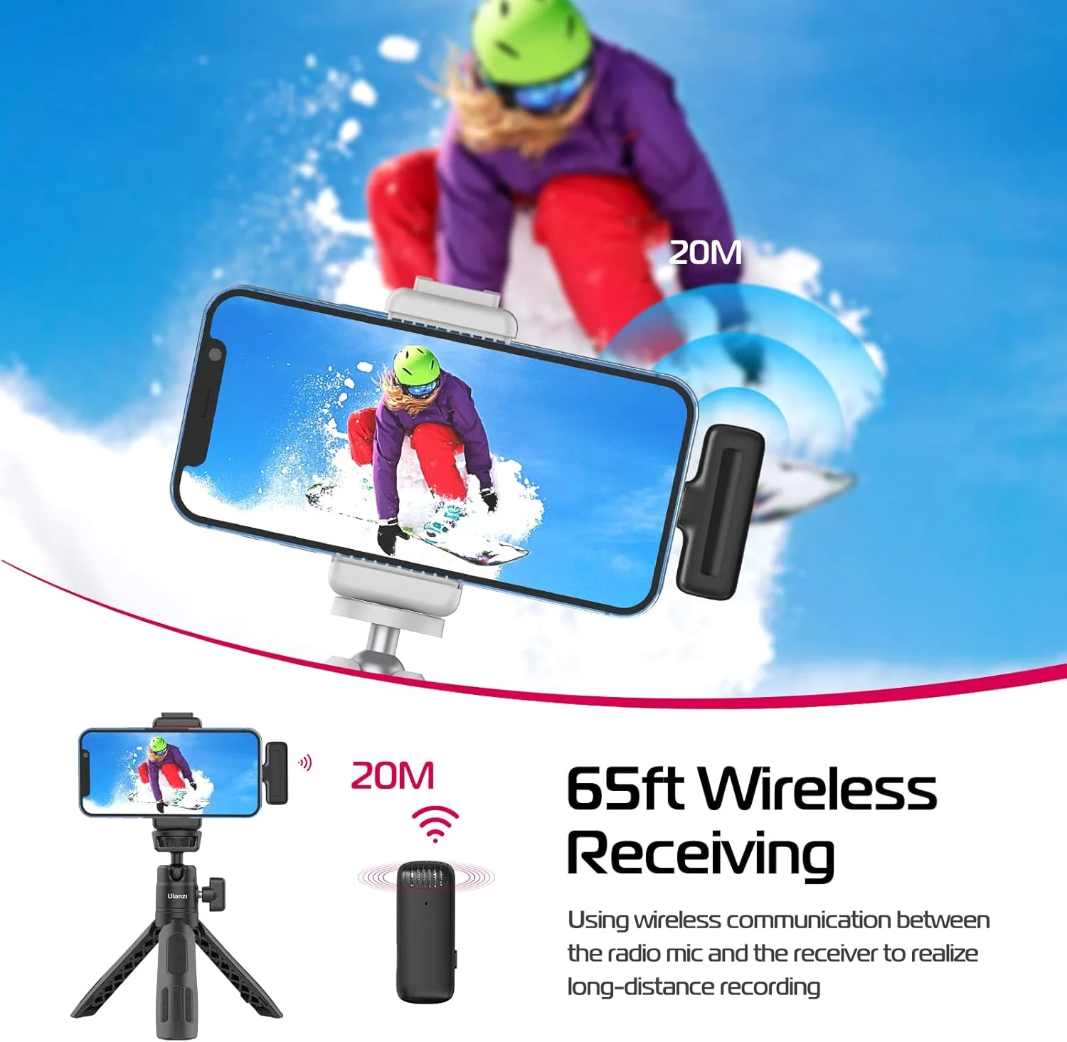 میکروفون یقه ای بی سیم ULANZI J11 برای آیفون و آیپد، میکروفون پلاگ اند پلی 1 در 1 با جعبه شارژ برای ضبط ویدیو، مصاحبه، یوتیوبرها، ولاگرها، برد انتقال 65 فوتی میکروفون یقه ای بی سیم ULANZI J11 برای آیفون و آیپد، میکروفون پلاگ اند پلی 1 در 1 با جعبه شارژ برای ضبط ویدیو، مصاحبه، یوتیوبرها، ولاگرها، برد انتقال 65 فوتی