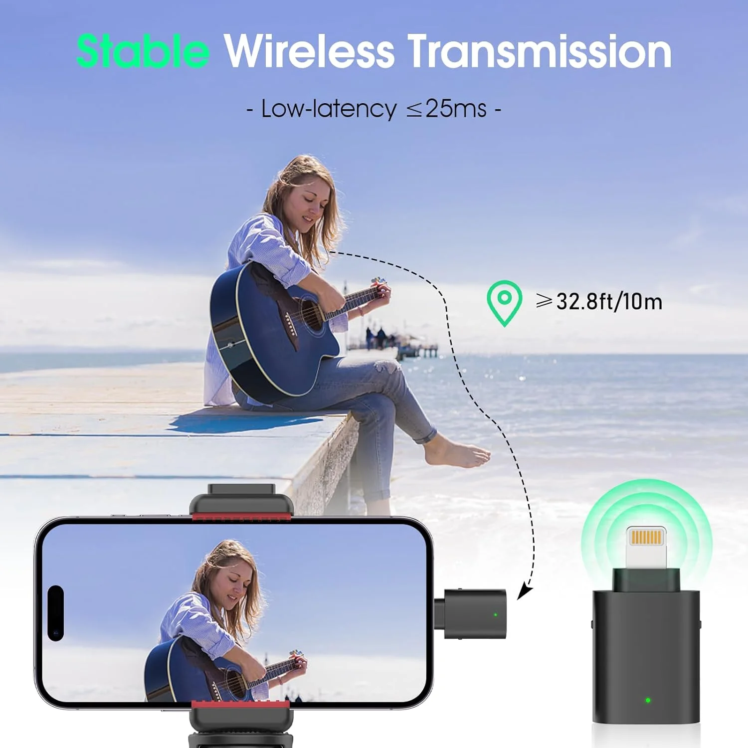 میکروفون یقه ای بی سیم ULANZI برای گوشی های هوشمند، میکروفون Plug-Play با کابل شارژ (پورت Type-C) برای ضبط ویدیو، مصاحبه، یوتیوبرها، ولاگرها، برد انتقال 32.8 فوت میکروفون یقه ای بی سیم ULANZI برای گوشی های هوشمند، میکروفون Plug-Play با کابل شارژ (پورت Type-C) برای ضبط ویدیو، مصاحبه، یوتیوبرها، ولاگرها، برد انتقال 32.8 فوت
