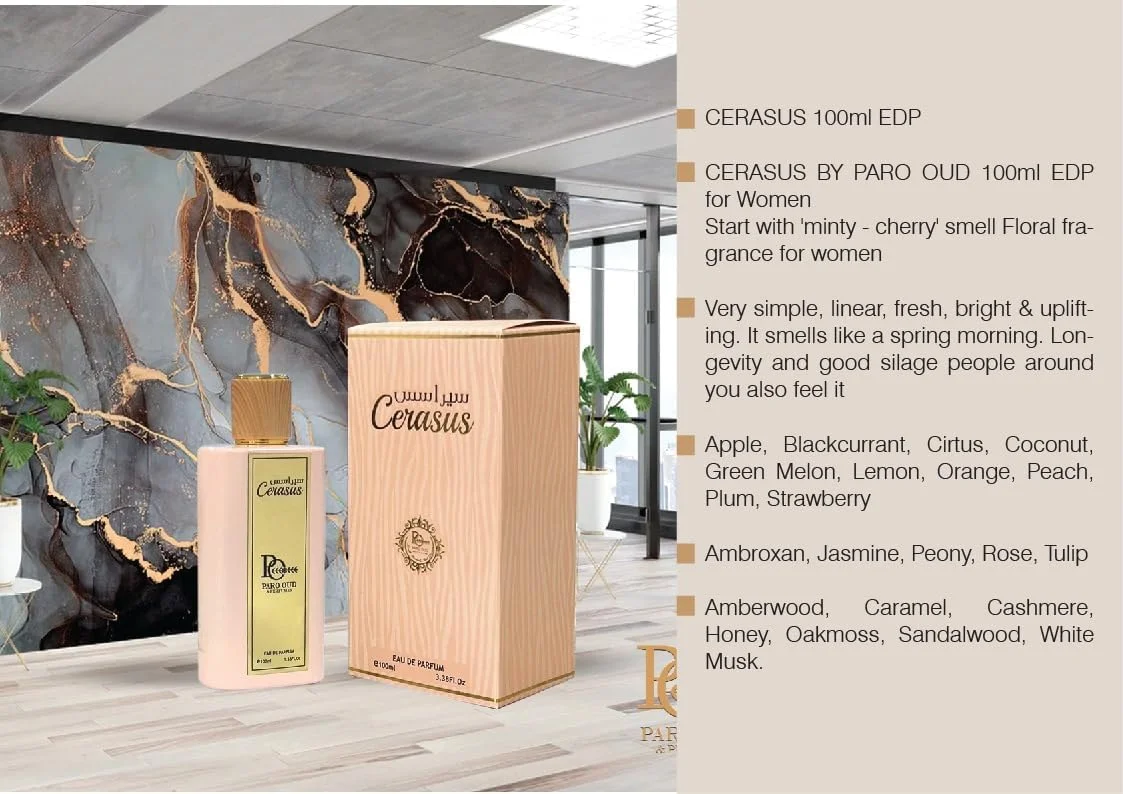 عطر لوکس CERASUS از Paro Oud and Perfumes - عطر نیش برای زنان، مردان، نوجوانان و بانوان عطر لوکس CERASUS از Paro Oud and Perfumes - عطر نیش برای زنان، مردان، نوجوانان و بانوان