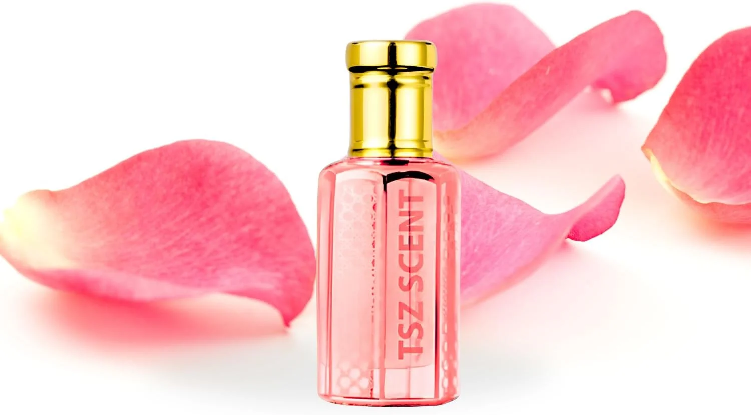 روغن عطر مشک سفید گل رز خالص TSZ Scent، 12 میلی لیتر، رایحه ماندگار унисекс، مشک گل سفید با رایحه گل رز، هدیه لوکس برای مردان و زنان (بطری طلایی شیک)