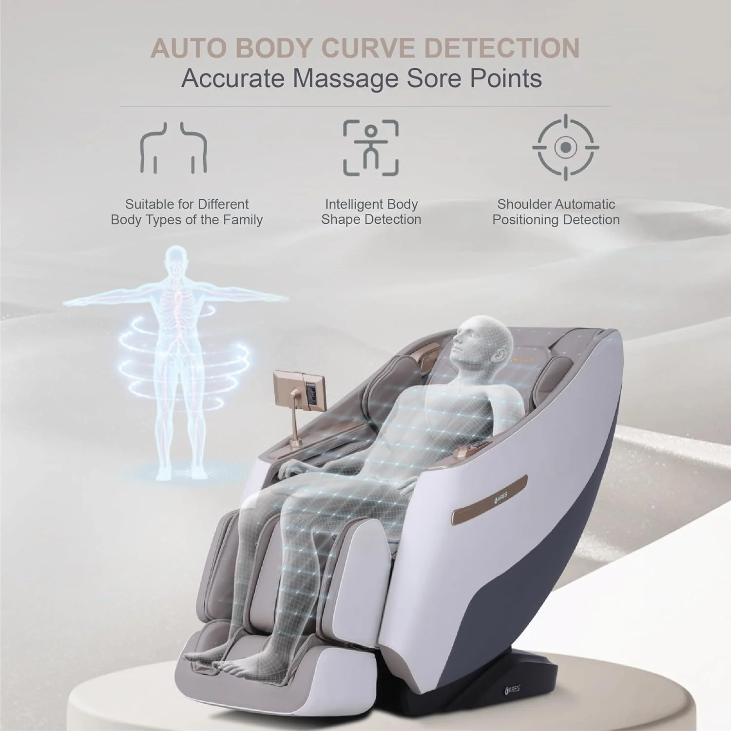 صندلی ماساژ ARES uRoyal با ماساژ سه بعدی و مسیر SL فوق العاده طولانی | 12 برنامه ماساژ اتوماتیک | گرمایش | کنترل صوتی | 3 حالت بی وزنی | بلوتوث دیجیتال سه بعدی (10 سال گارانتی) صندلی ماساژ ARES uRoyal با ماساژ سه بعدی و مسیر SL فوق العاده طولانی | 12 برنامه ماساژ اتوماتیک | گرمایش | کنترل صوتی | 3 حالت بی وزنی | بلوتوث دیجیتال سه بعدی (10 سال گارانتی)