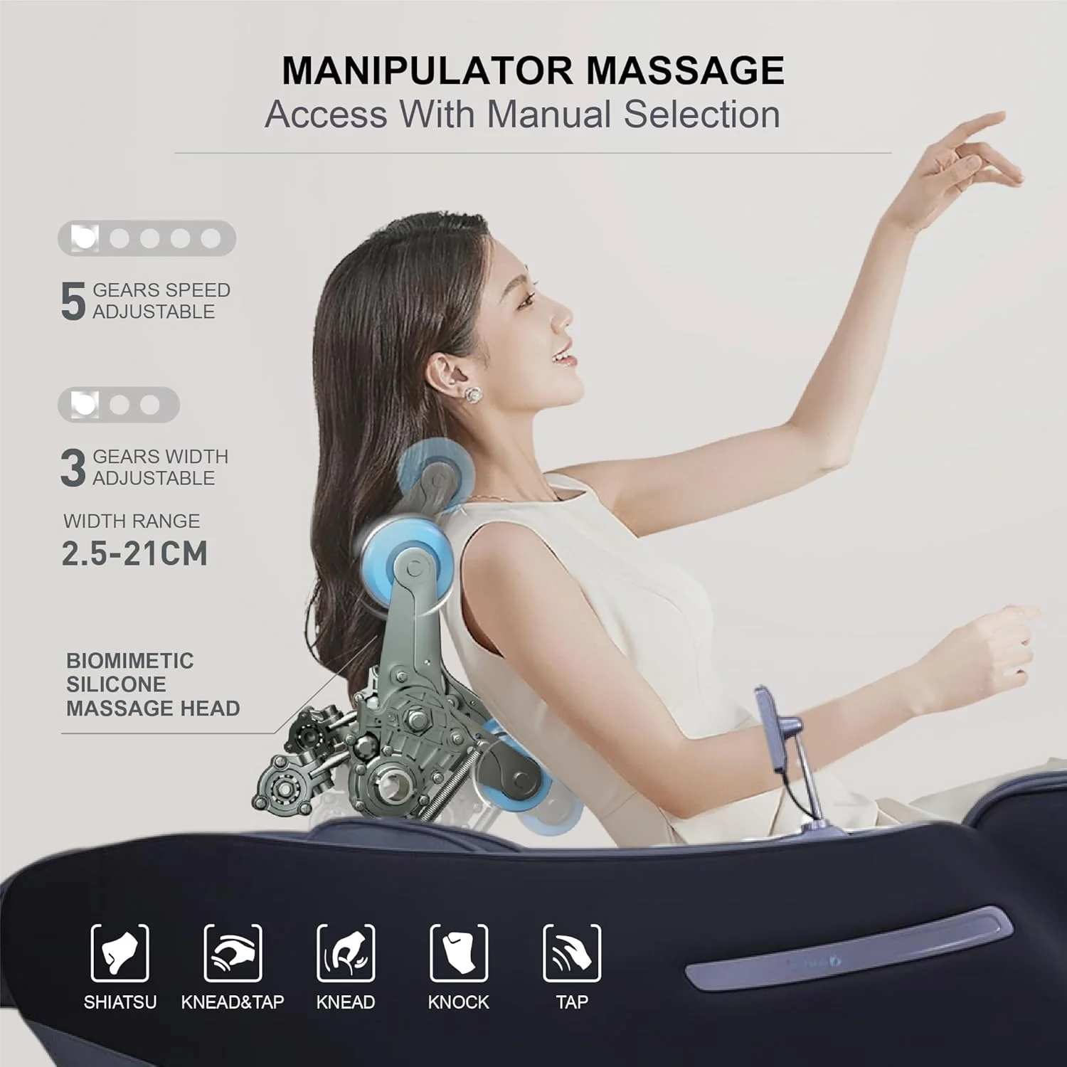 صندلی ماساژ ARES uRoyal (3 سال گارانتی) ماساژ سه بعدی فوق العاده طولانی SL-Track | 12 برنامه ماساژ خودکار | گرمایش | کنترل صوتی | 3 موقعیت بدون جاذبه | بلوتوث دیجیتال سه بعدی (خاکستری با مشکی)