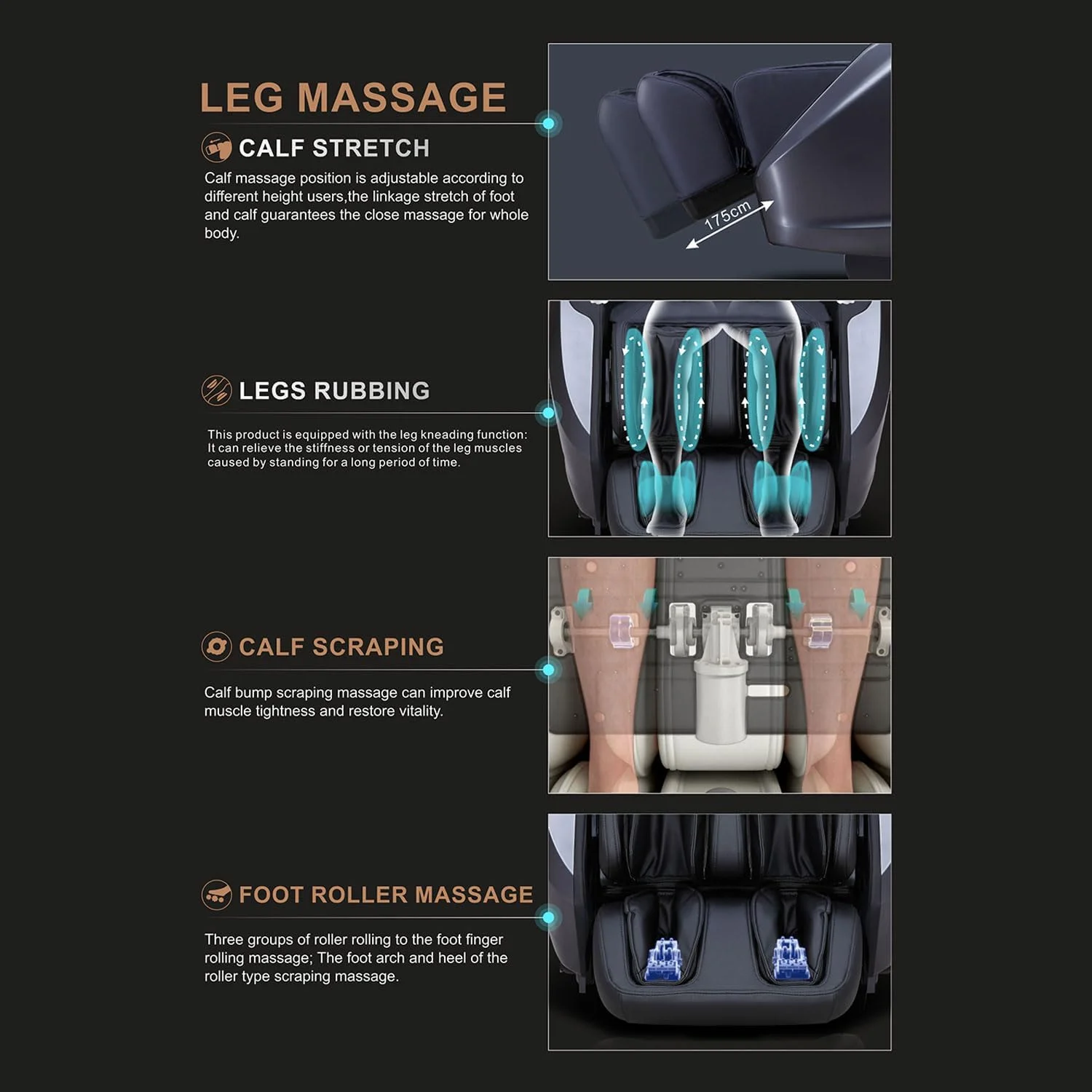 صندلی ماساژ ARES iHealth با فناوری سلامت هوشمند | مکانیزم ماساژ 4D+SL | 20 برنامه | کشش خودکار پا | بررسی سلامت | درمان گرمایشی | بلندگوهای بلوتوث | شارژر بی سیم (مشکی/خاکستری) صندلی ماساژ ARES iHealth با فناوری سلامت هوشمند | مکانیزم ماساژ 4D+SL | 20 برنامه | کشش خودکار پا | بررسی سلامت | درمان گرمایشی | بلندگوهای بلوتوث | شارژر بی سیم (مشکی/خاکستری)