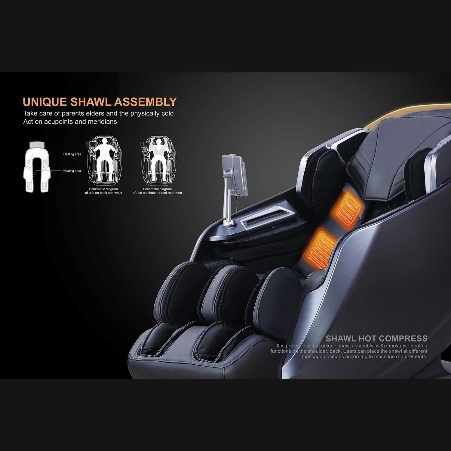 صندلی ماساژ ARES iHealth با فناوری سلامت هوشمند | مکانیزم ماساژ 4D+SL | 20 برنامه | کشش خودکار پا | بررسی سلامت | درمان گرمایشی | بلندگوهای بلوتوث | شارژر بی سیم (مشکی/خاکستری) صندلی ماساژ ARES iHealth با فناوری سلامت هوشمند | مکانیزم ماساژ 4D+SL | 20 برنامه | کشش خودکار پا | بررسی سلامت | درمان گرمایشی | بلندگوهای بلوتوث | شارژر بی سیم (مشکی/خاکستری)