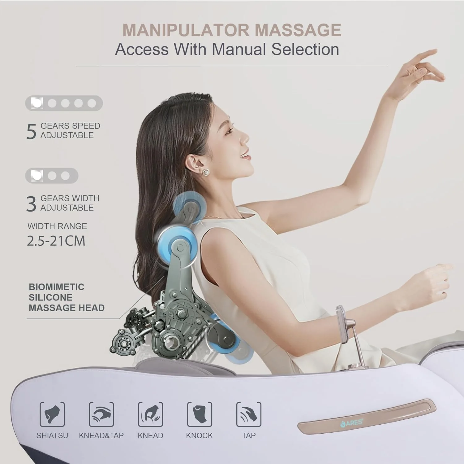 صندلی ماساژ ARES uRoyal با ماساژ سه بعدی و مسیر SL فوق العاده طولانی | 12 برنامه ماساژ اتوماتیک | گرمایش | کنترل صوتی | 3 حالت بی وزنی | بلوتوث دیجیتال سه بعدی (10 سال گارانتی) صندلی ماساژ ARES uRoyal با ماساژ سه بعدی و مسیر SL فوق العاده طولانی | 12 برنامه ماساژ اتوماتیک | گرمایش | کنترل صوتی | 3 حالت بی وزنی | بلوتوث دیجیتال سه بعدی (10 سال گارانتی)