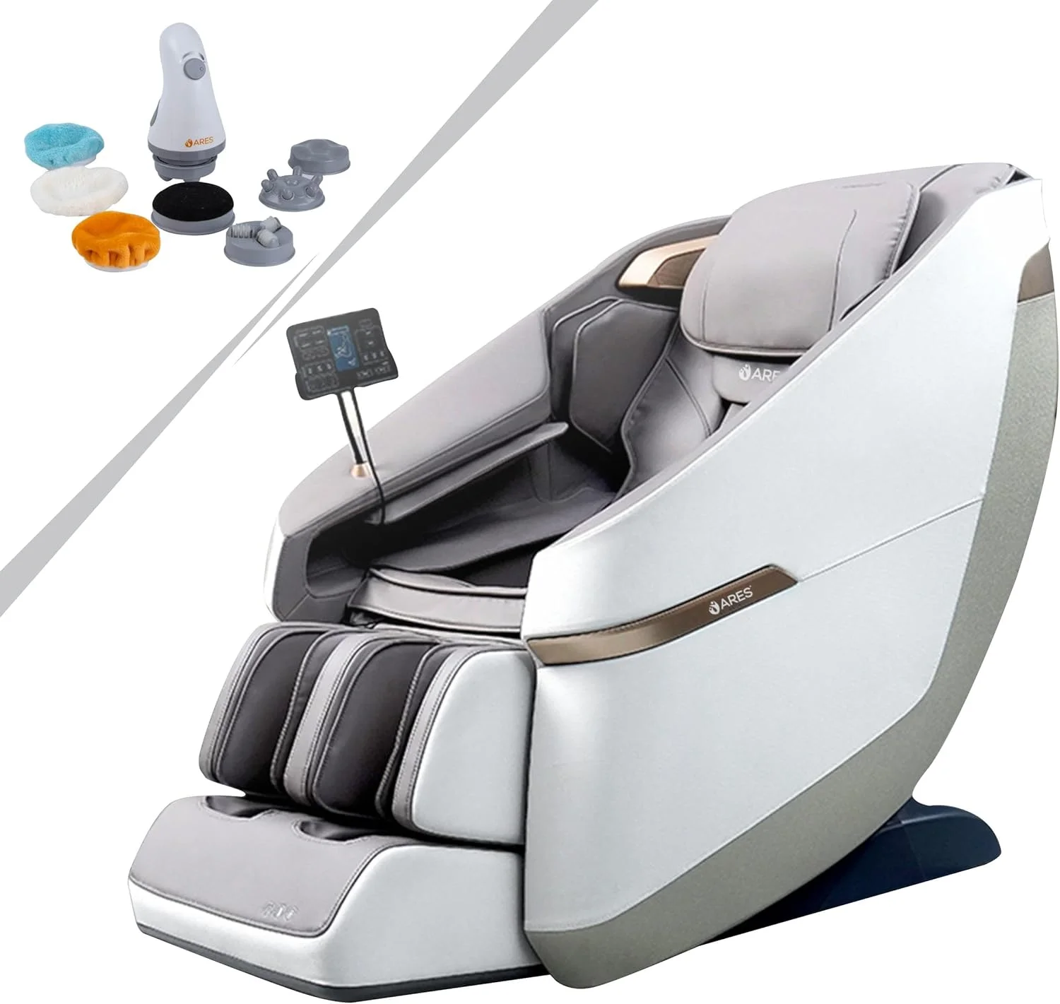 صندلی ماساژ ARES uClass با قابلیت رفع سلولیت | مکانیزم ماساژ مغناطیسی | 24 برنامه خودکار | گرمایش کمر و پا | کنترل صوتی هوشمند | 3 حالت بی وزنی