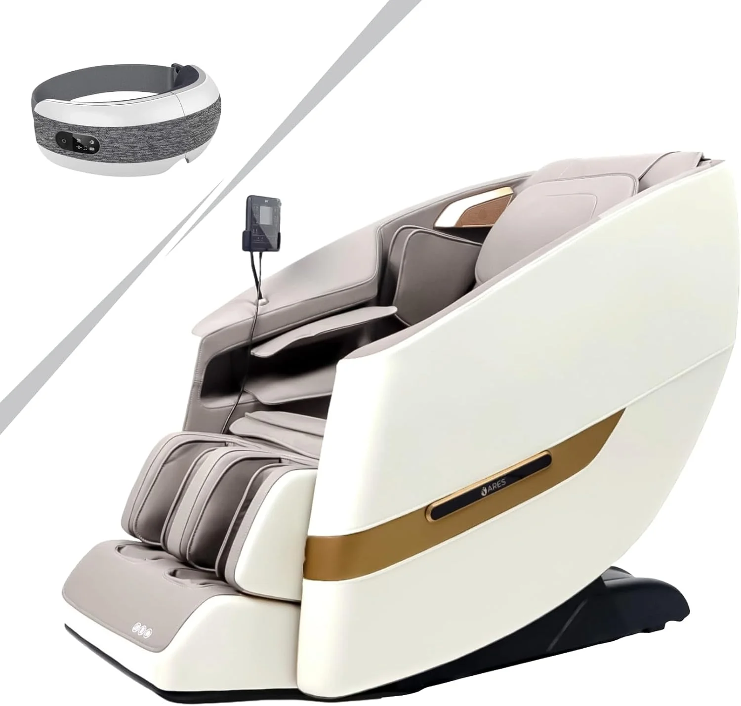 صندلی ماساژ ARES uClass و ماساژور چشم iGalaxy | مکانیزم ماساژ مغناطیسی | 24 برنامه خودکار | درمان گرمایش کمر و پا | کنترل صوتی هوشمند | 3 حالت جاذبه صفر صندلی ماساژ ARES uClass و ماساژور چشم iGalaxy | مکانیزم ماساژ مغناطیسی | 24 برنامه خودکار | درمان گرمایش کمر و پا | کنترل صوتی هوشمند | 3 حالت جاذبه صفر