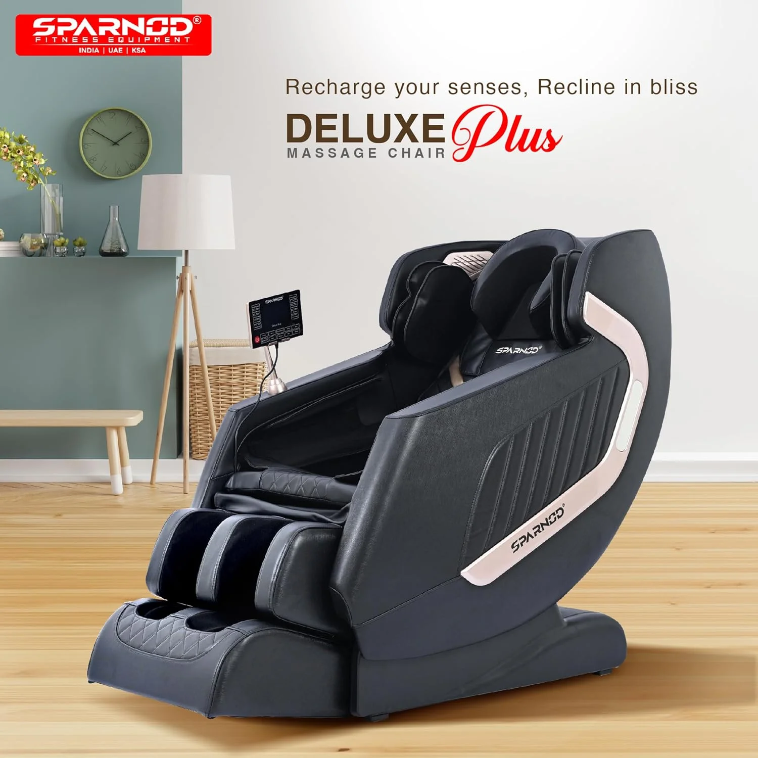 صندلی ماساژور تمام بدن اسپارنود فیتنس مدل New Deluxe Plus: دارای 22 توپ ماساژ ثابت، 22 ایربگ، گرمایش درمانی کمر، حالت بی وزنی، ماساژ پا، بلندگوهای بلوتوث (DELUXE PLUS) صندلی ماساژور تمام بدن اسپارنود فیتنس مدل New Deluxe Plus: دارای 22 توپ ماساژ ثابت، 22 ایربگ، گرمایش درمانی کمر، حالت بی وزنی، ماساژ پا، بلندگوهای بلوتوث (DELUXE PLUS)
