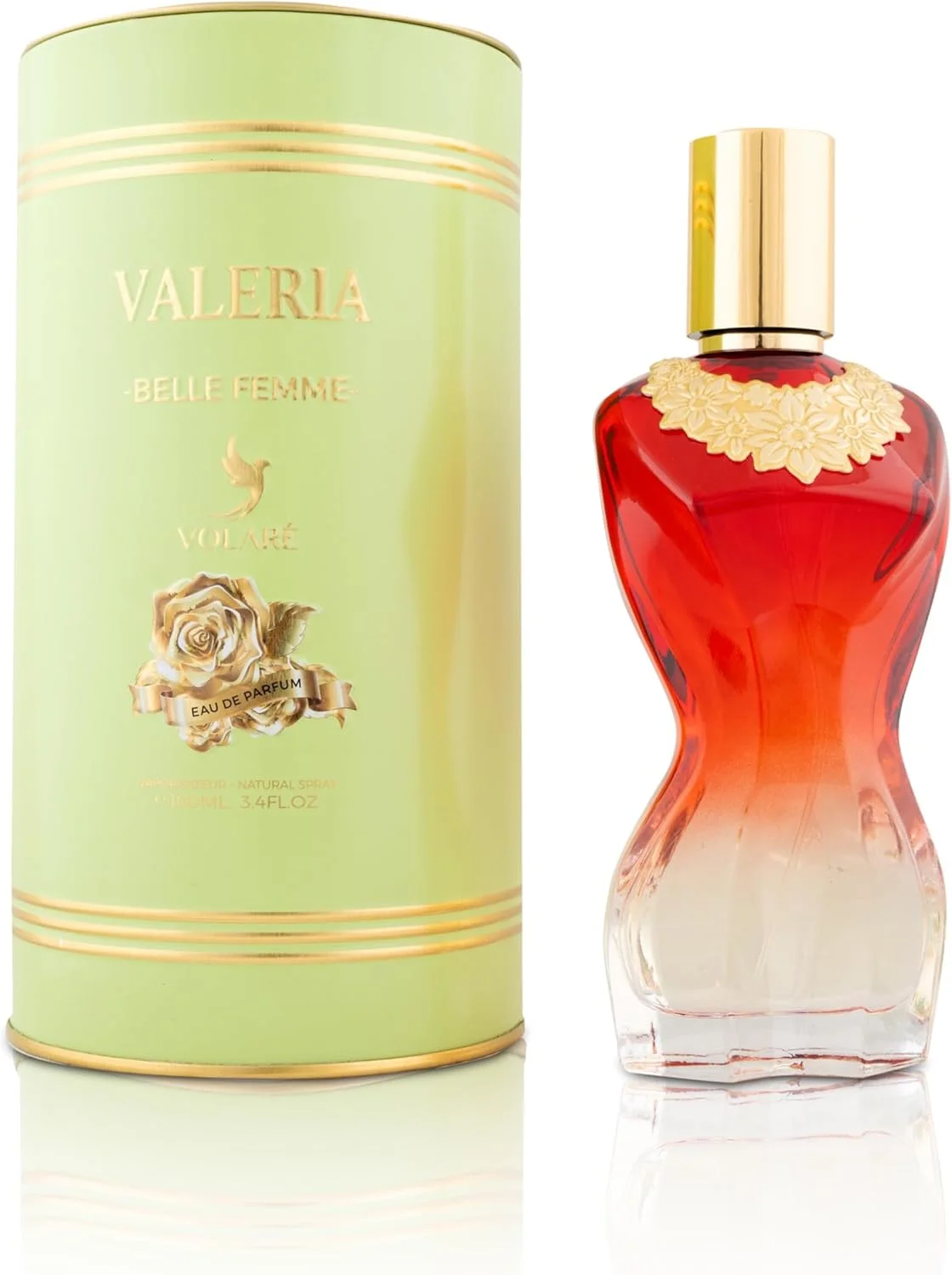 Volare, Valeria Belle Femme، ادو پرفیوم گرم گورمند زنانه، 100 میلی لیتر | گلابی، وانیل و دانه تونکا