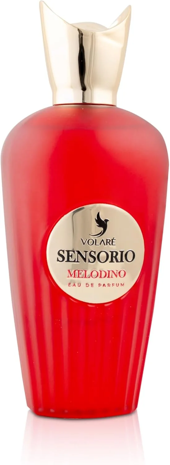 Volare, Sensorio Melodino - ادو پرفیوم زنانه گورمند میوه ای گلی، 100 میلی لیتر | گیلاس قرمز، بادام، توت فرنگی، یاس سامباک، چوب صندل