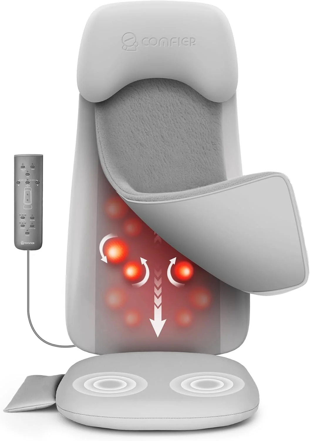 ماساژور کمر گرمایشی کامفیر، کوسن ماساژور شیاتسو 2 بعدی/3 بعدی، 2 حالت ماساژ خودکار، ماساژور کامل کمر با ویبره، پد صندلی ورزشی با ورز دادن عمیق برای کمر، هدیه برای مردان و زنان ماساژور کمر گرمایشی کامفیر، کوسن ماساژور شیاتسو 2 بعدی/3 بعدی، 2 حالت ماساژ خودکار، ماساژور کامل کمر با ویبره، پد صندلی ورزشی با ورز دادن عمیق برای کمر، هدیه برای مردان و زنان