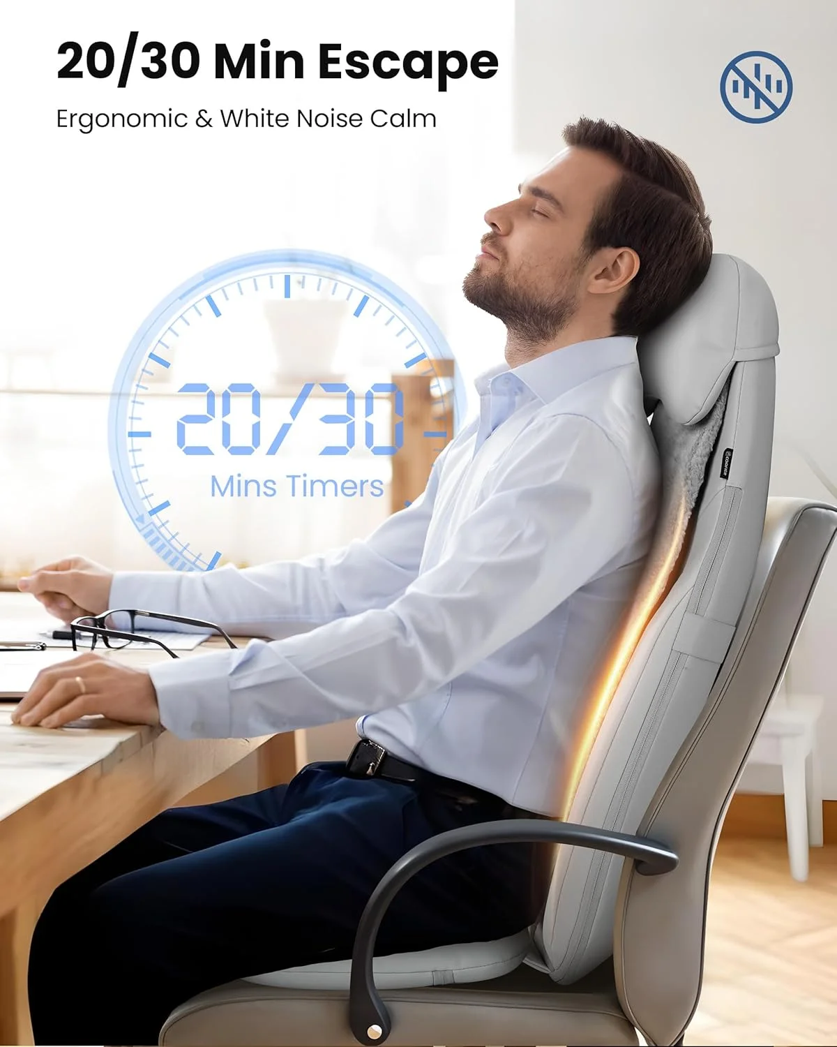 ماساژور شیاتسو کمر گرمایشی کامفیر، ماساژور بافت عمیق با ویبره، کوسن ماساژور شیاتسو 2 بعدی/3 بعدی، پد صندلی ماساژور تمام کمر، هدیه برای