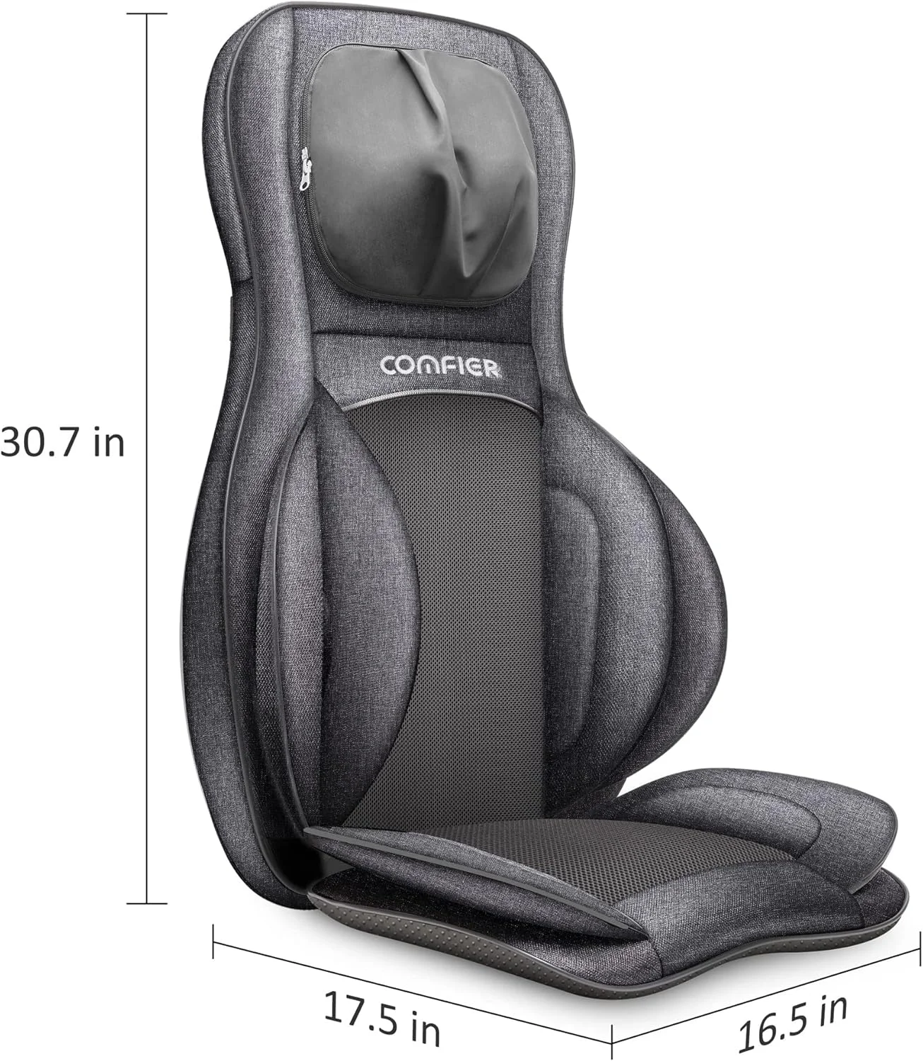 ماساژور گردن و کمر شیاتسو Comfier با گرما، صندلی ماساژور ورزشی 2D/3D، تمام بدن، ماساژور صندلی با گرما و فشار قابل تنظیم، صندلی ماساژور پشتی ماساژور گردن و کمر شیاتسو Comfier با گرما، صندلی ماساژور ورزشی 2D/3D، تمام بدن، ماساژور صندلی با گرما و فشار قابل تنظیم، صندلی ماساژور پشتی