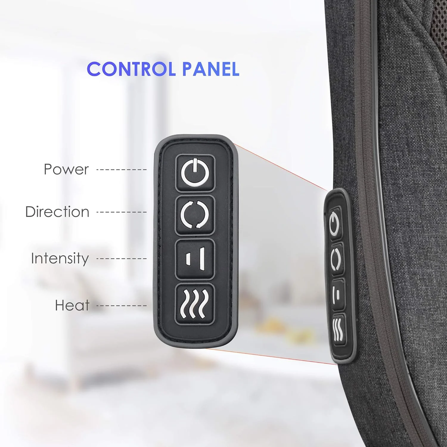 ماساژور شیاتسو کمر گرمایشی Comfier - کوسن ماساژ قابل حمل، برای زنان/مردان، پد صندلی ماساژور ورزشی قابل تنظیم، ماساژور صندلی برای استفاده در دفتر، خانه ماساژور شیاتسو کمر گرمایشی Comfier - کوسن ماساژ قابل حمل، برای زنان/مردان، پد صندلی ماساژور ورزشی قابل تنظیم، ماساژور صندلی برای استفاده در دفتر، خانه