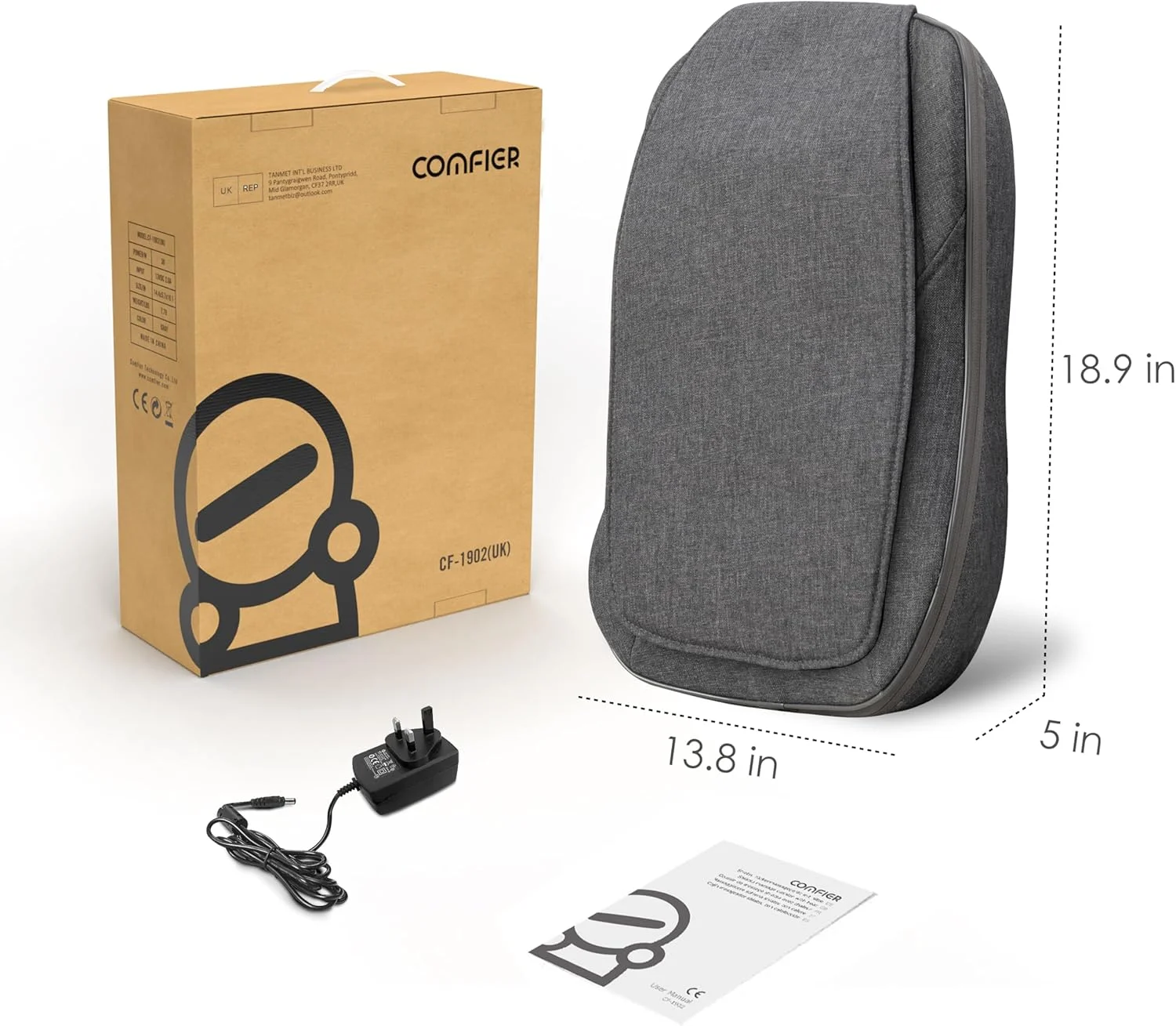 ماساژور شیاتسو کمر گرمایشی Comfier - کوسن ماساژ قابل حمل، برای زنان/مردان، پد صندلی ماساژور ورزشی قابل تنظیم، ماساژور صندلی برای استفاده در دفتر، خانه ماساژور شیاتسو کمر گرمایشی Comfier - کوسن ماساژ قابل حمل، برای زنان/مردان، پد صندلی ماساژور ورزشی قابل تنظیم، ماساژور صندلی برای استفاده در دفتر، خانه