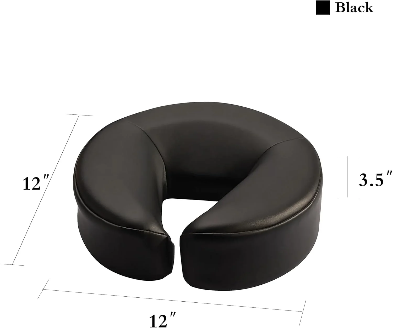 بالشتک صورت یونیورسال Master Massage، بالشتک صورت برای تخت ماساژ، مشکی، 1 عدد