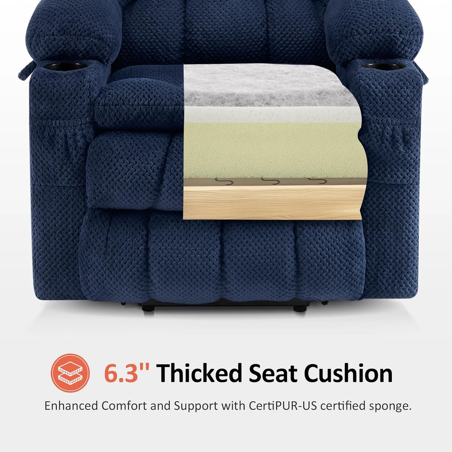 مبل ریلکسی برقی کوچک MCombo با دو موتور، ماساژ و گرمایش برای افراد مسن و ریزنقش، حالت بی نهایت، پورت USB، پارچه مدل 7893 (آبی سرمه ای، کوچک-معمولی) مبل ریلکسی برقی کوچک MCombo با دو موتور، ماساژ و گرمایش برای افراد مسن و ریزنقش، حالت بی نهایت، پورت USB، پارچه مدل 7893 (آبی سرمه ای، کوچک-معمولی)