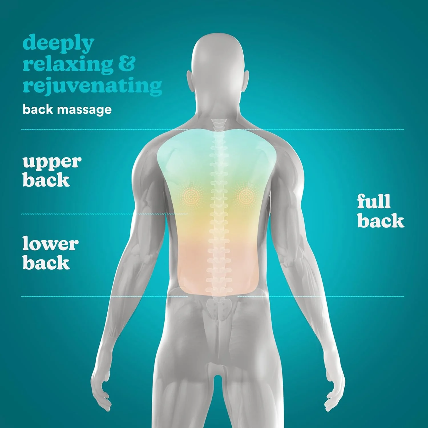 روکش صندلی ماساژور شیاتسو هومدیکس برای کمر و شانه، ماساژور پشتی قابل تنظیم با عملکرد گرمایش، عملکرد لرزش، تسکین دهنده تنش عضلانی با 3 نوع ماساژ مختلف، مشکی