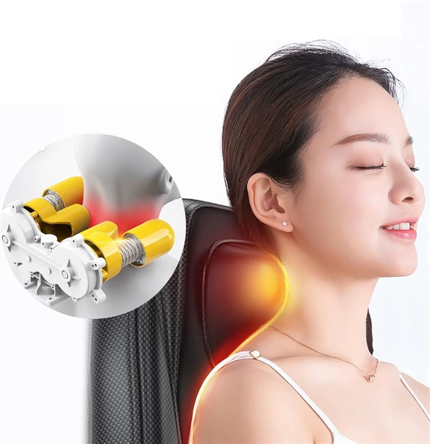 صندلی ماساژ VETCS ماساژور پشت و گردن شیاتسو، کوسن ماساژ شیاتسو تمام بدن، صندلی ماساژور گرمایشی ویبره ای با غلتک های ورزشی برای ریلکسیشن صندلی ماساژ VETCS ماساژور پشت و گردن شیاتسو، کوسن ماساژ شیاتسو تمام بدن، صندلی ماساژور گرمایشی ویبره ای با غلتک های ورزشی برای ریلکسیشن