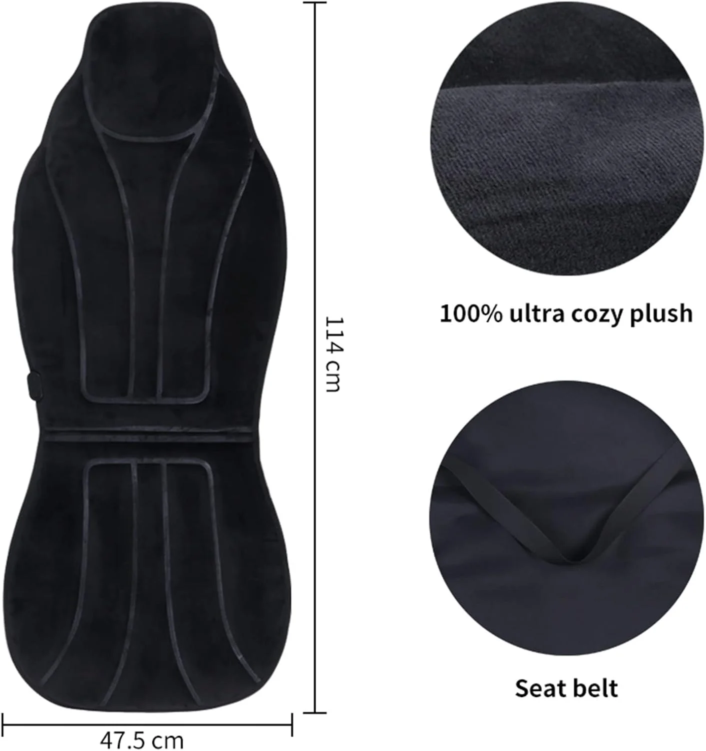 صندلی ماساژور VETCS برای صندلی عقب، ماساژور اداری خانگی، کوسن ویبره، ریلکسیشن گردن و کمر صندلی ماساژور VETCS برای صندلی عقب، ماساژور اداری خانگی، کوسن ویبره، ریلکسیشن گردن و کمر