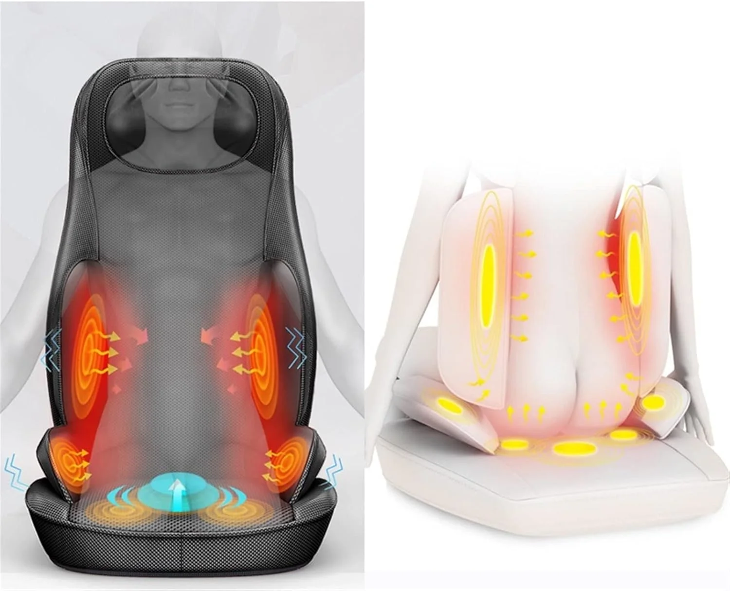 صندلی ماساژ VETCS ماساژور پشت و گردن شیاتسو، کوسن ماساژ شیاتسو تمام بدن، صندلی ماساژور گرمایشی ویبره ای با غلتک های ورزشی برای ریلکسیشن صندلی ماساژ VETCS ماساژور پشت و گردن شیاتسو، کوسن ماساژ شیاتسو تمام بدن، صندلی ماساژور گرمایشی ویبره ای با غلتک های ورزشی برای ریلکسیشن