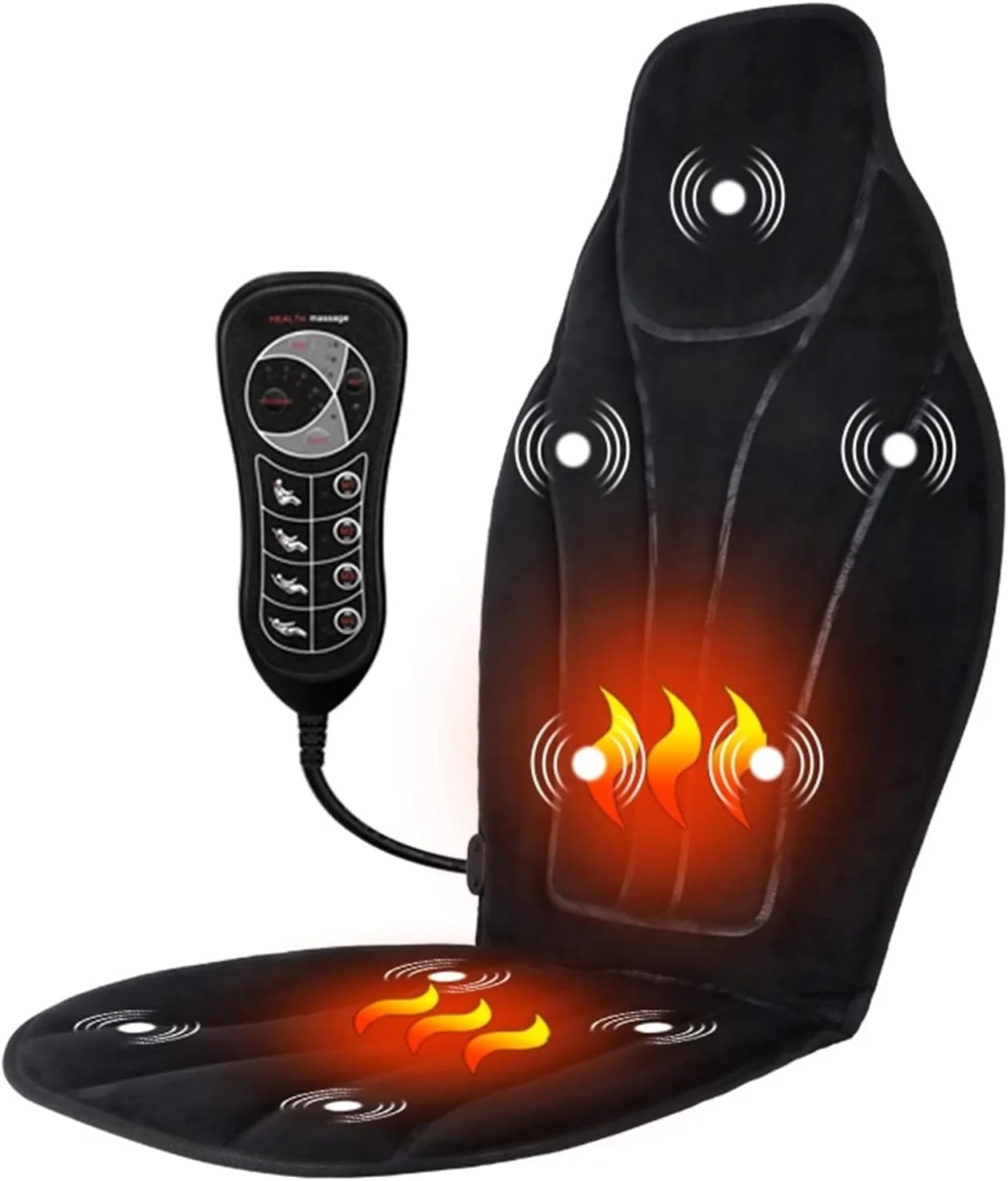 صندلی ماساژور VETCS برای صندلی عقب، ماساژور اداری خانگی، کوسن ویبره، ریلکسیشن گردن و کمر صندلی ماساژور VETCS برای صندلی عقب، ماساژور اداری خانگی، کوسن ویبره، ریلکسیشن گردن و کمر